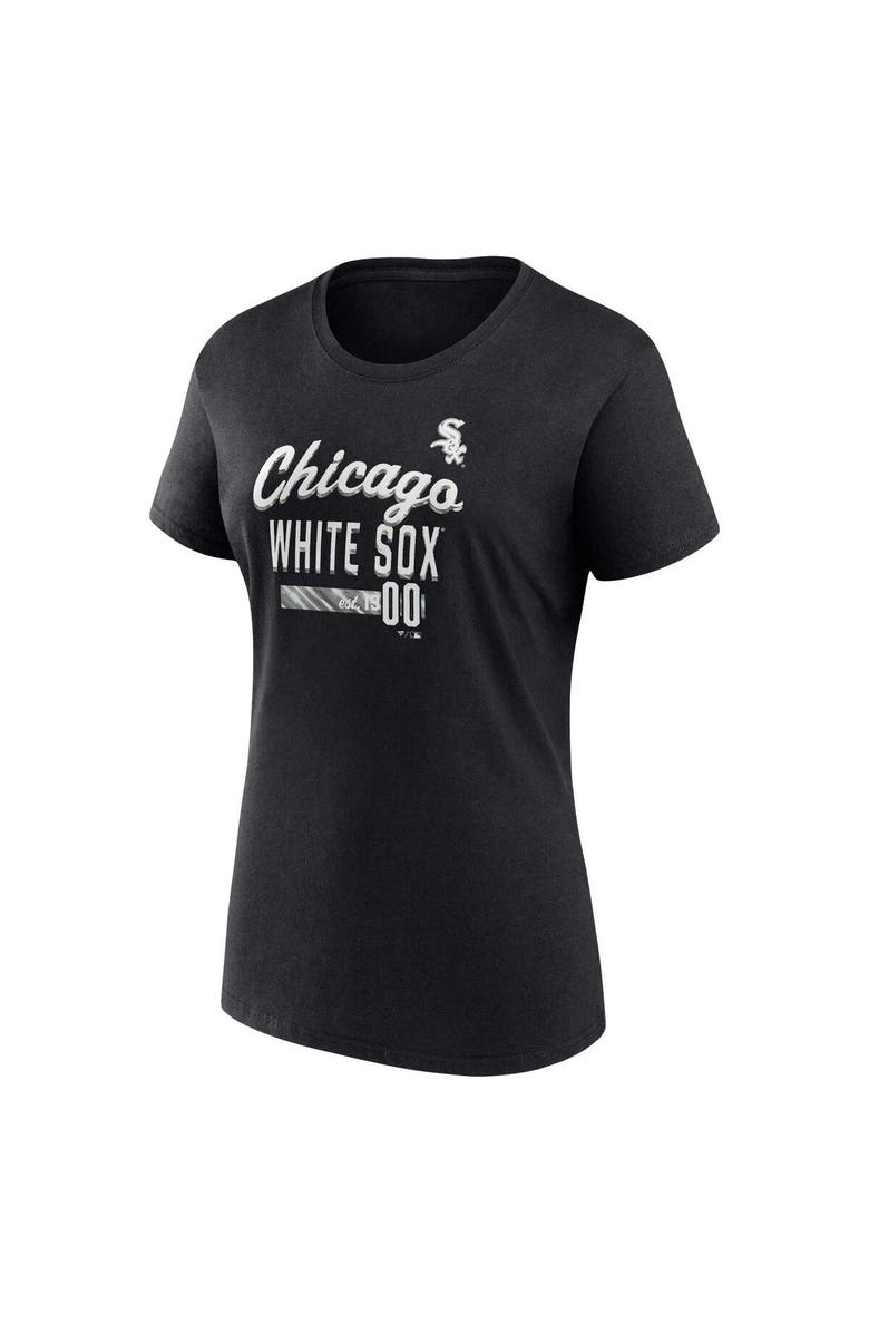 FANATICS Women's Fanatics Branded Black Chicago White Sox Logo Fitted T-Shirt, Alternate, color, Black