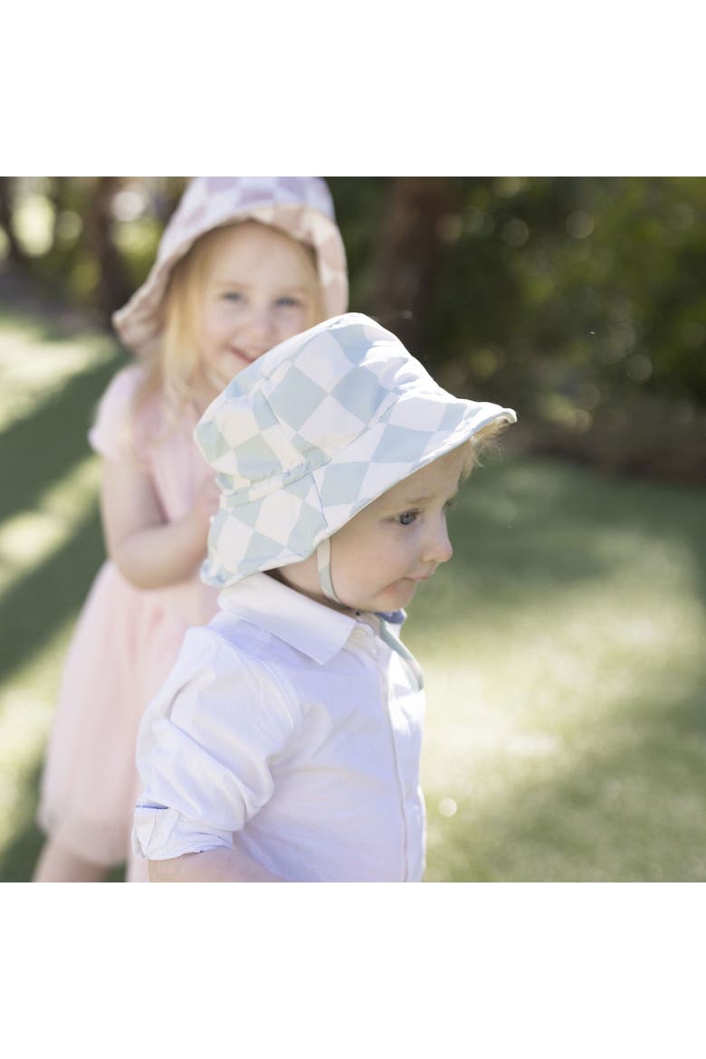 Sun Hat with UPF 50+ UV Protection and Adjustable Brim - Toddler, Alternate, color, Sage Checkers