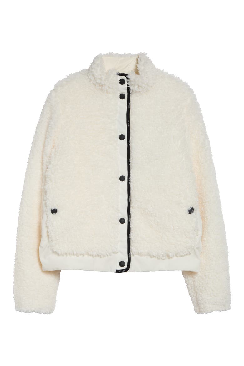 Mixed Media Fleece Zip Cardigan, Main, color, WHITE