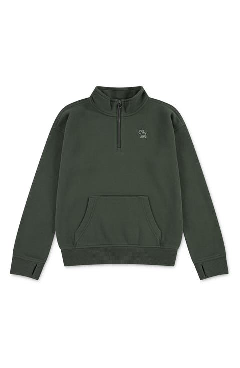 Kids' Essential Quarter Zip Cotton Blend Sweatshirt (Little Kid & Big Kid)
