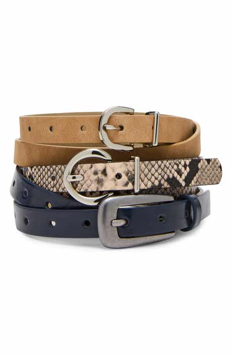 Steve Madden Assorted 3-Pack Buckle Belts