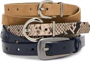 Steve Madden Assorted 3-Pack Buckle Belts