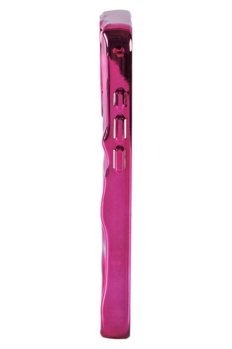 Fuchsia Crinkle iPhone 15 Pro Max Case, Alternate, color, FUCHSIA