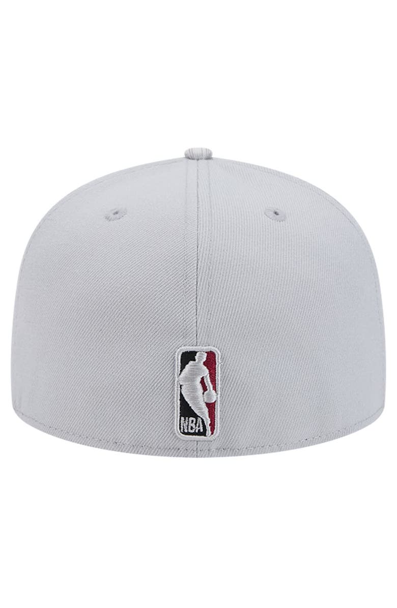New Era Men's New Era Gray Cleveland Cavaliers Active Color Camo Visor 59FIFTY Fitted Hat, Alternate, color, 