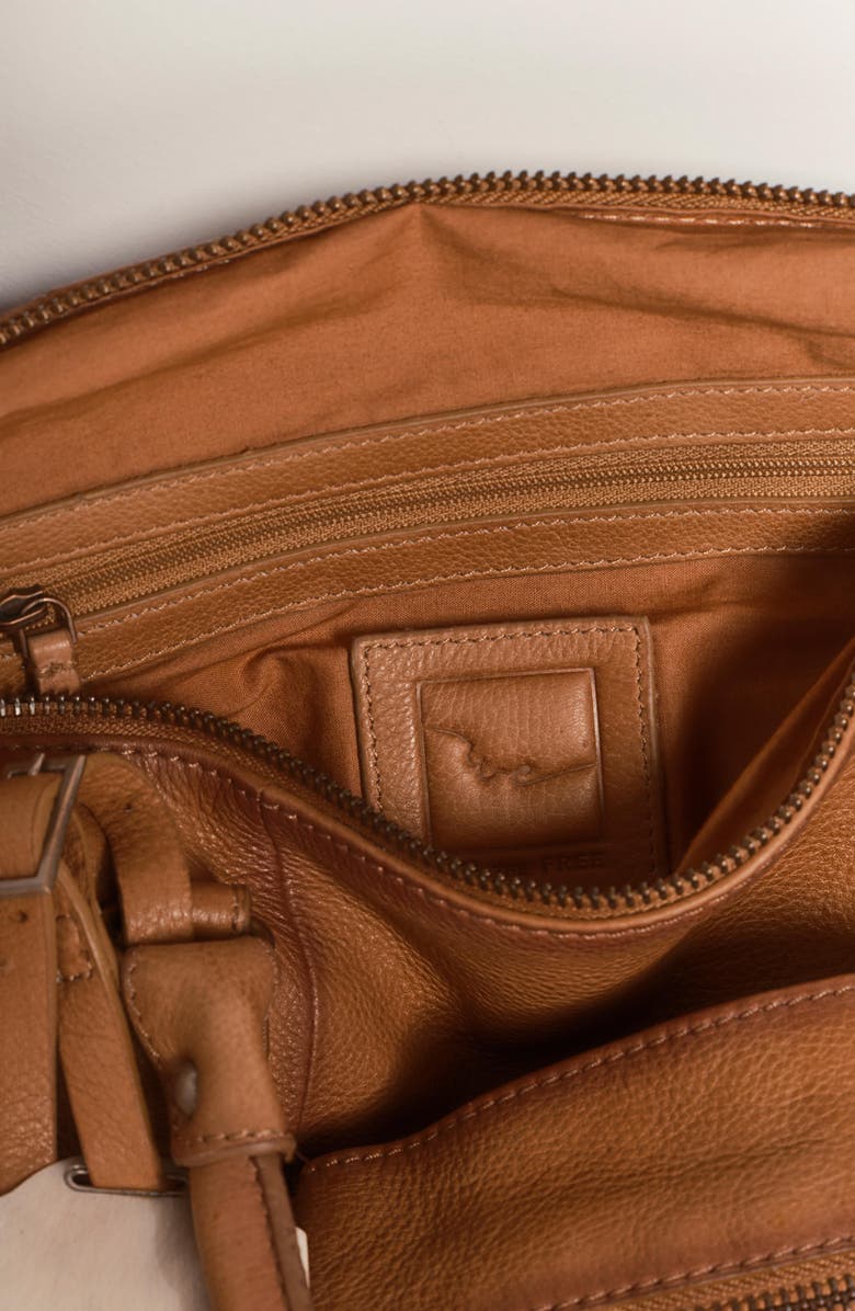 Free People We The Free Baby Emerson Leather Tote, Alternate, color, Saddle