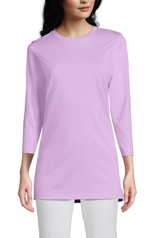 Lands' End 3/4 Sleeve Cotton Supima Tunic In Purple