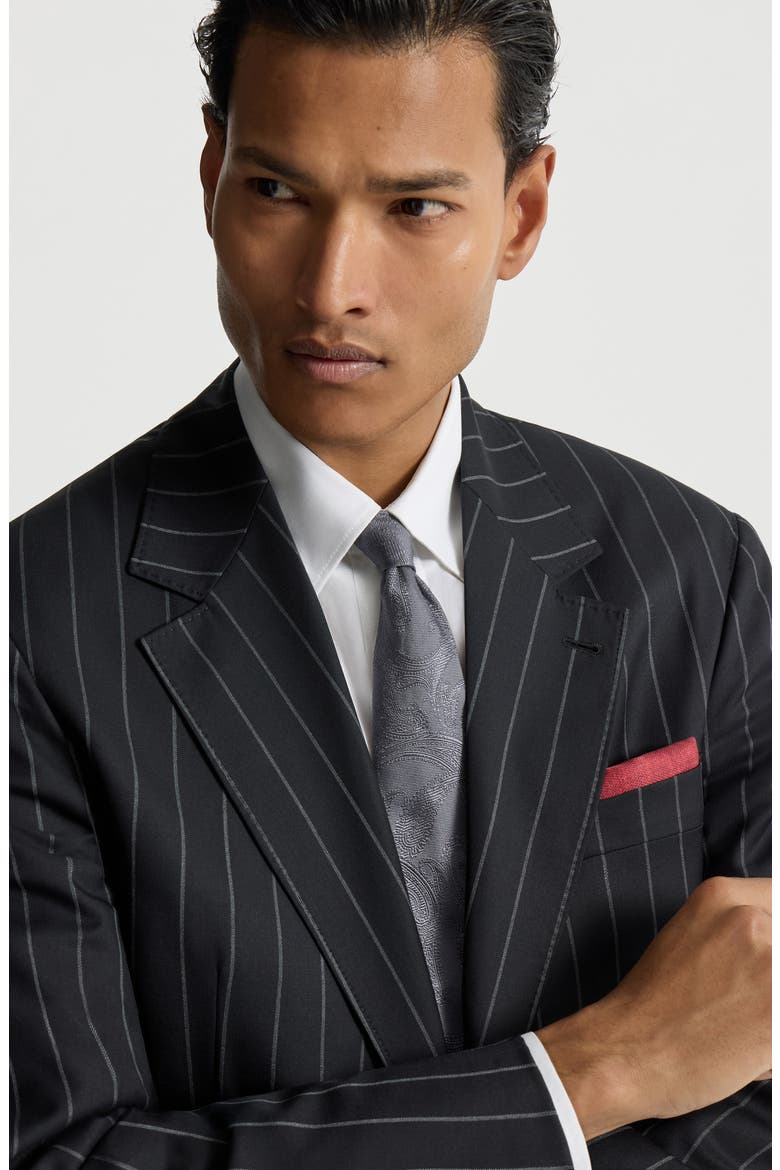 Paisley silk tie, Alternate, color, Dark Grey