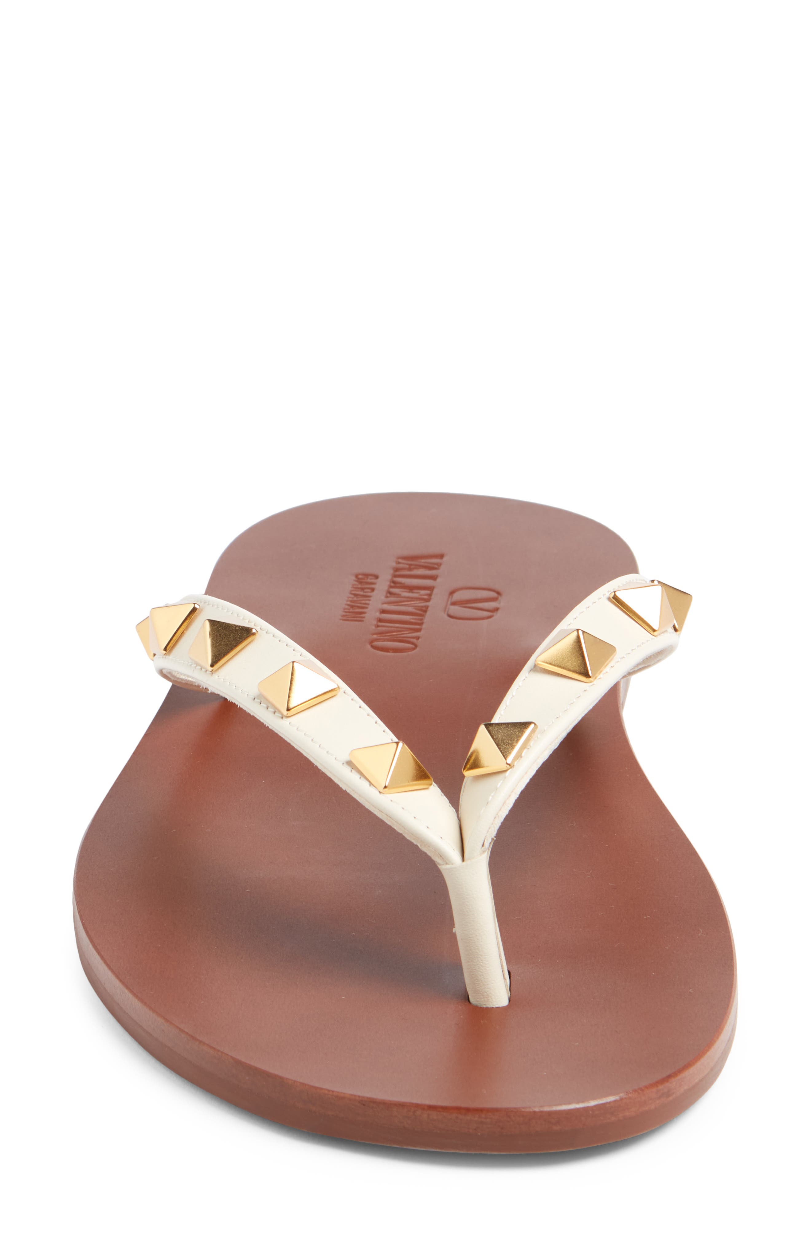 Rockstud Flip Flop, Alternate, color, IVORY