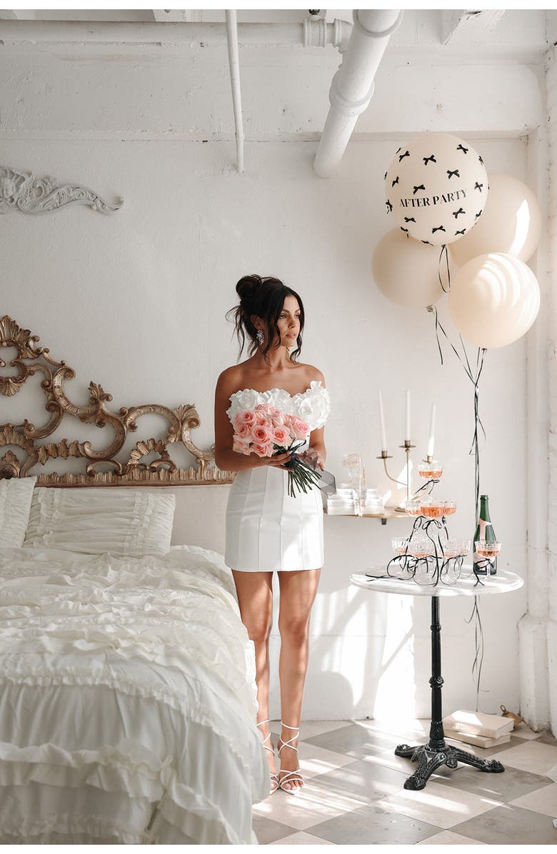 Untamed Petals Leonie Mini Dress, Alternate, color, Ivory