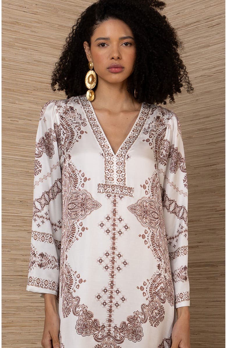 Hale Bob Bridie Charmeuse Dress, Alternate, color, Ivory