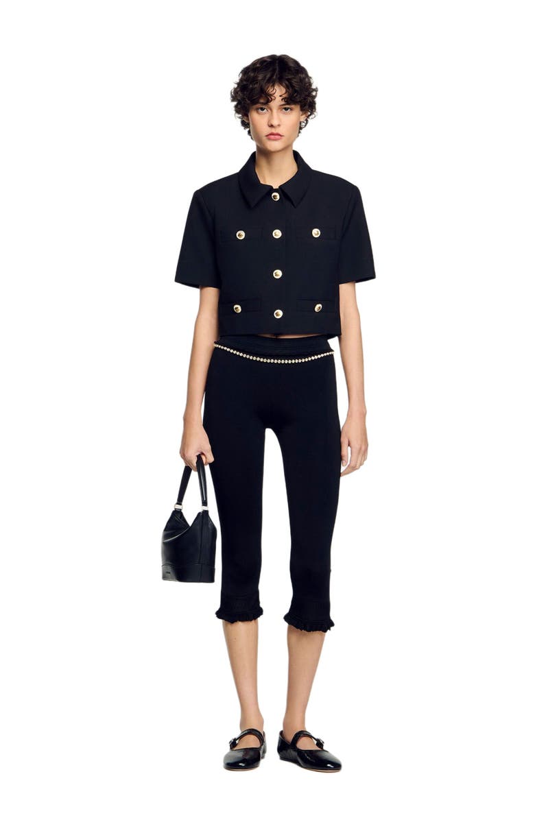 SANDRO Short-sleeved jacket, Alternate, color, 