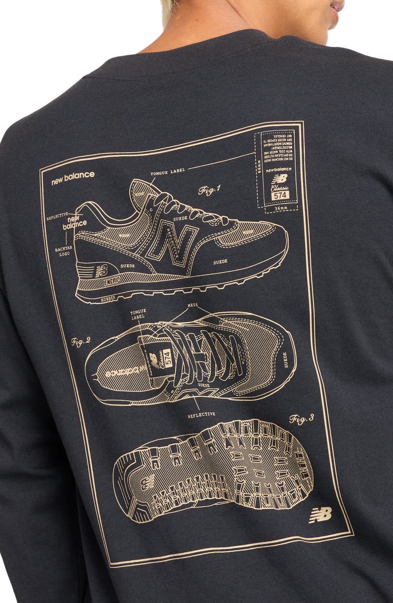 New Balance Athletics 574 Sketch Crewneck Sweatshirt, Alternate, color,