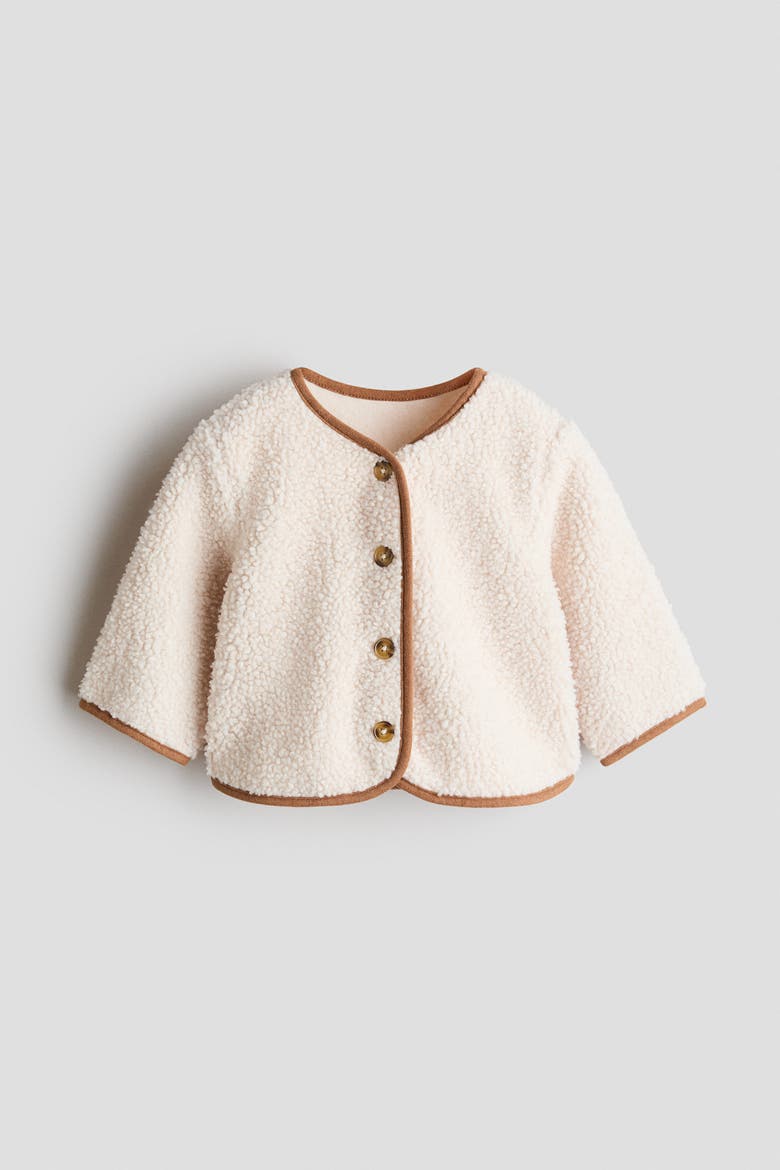 Teddy Fleece Jacket, Alternate, color, Cream