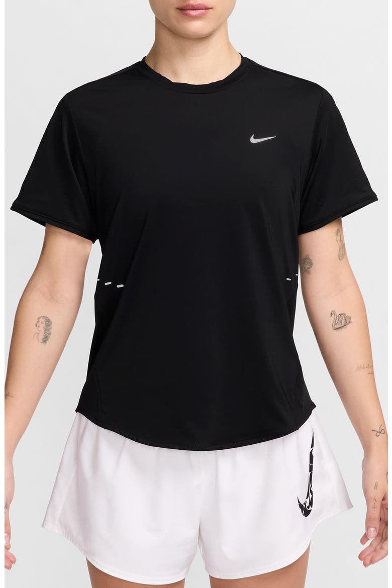 Swift Dri-FIT Short Sleeve Running Top, Main, color, BLACK/REFLECTIVE SILVER