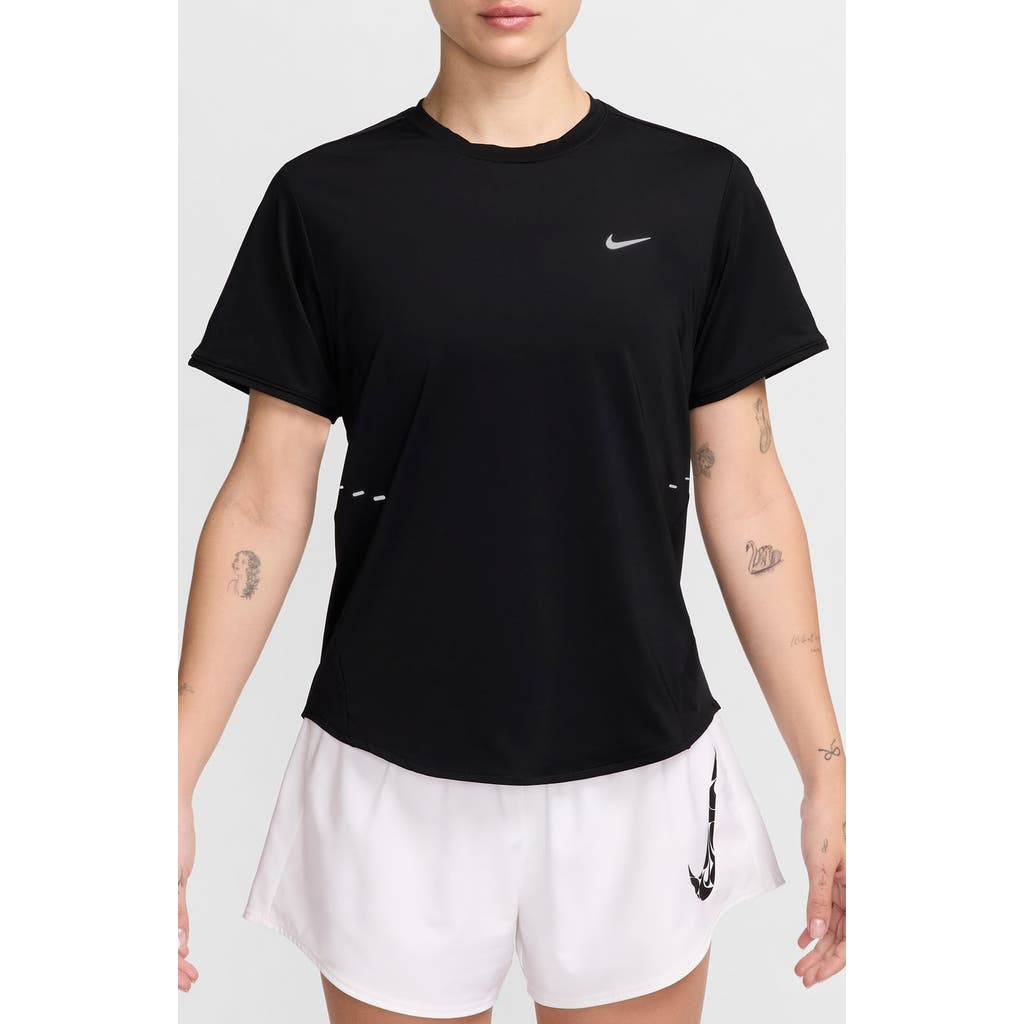 Nike Swift Dri-fit Short Sleeve Running Top In Animal Print