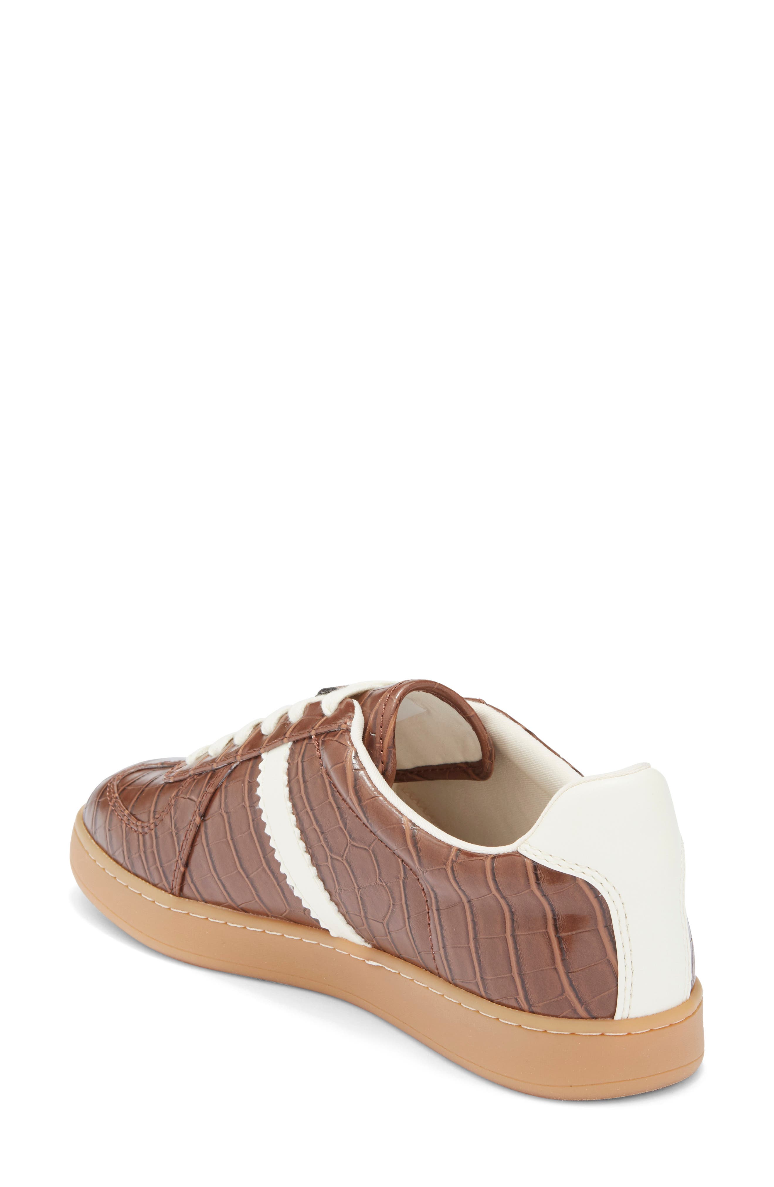 Philly Embossed Lace-Up Sneaker, Alternate, color, BROWN CROCO