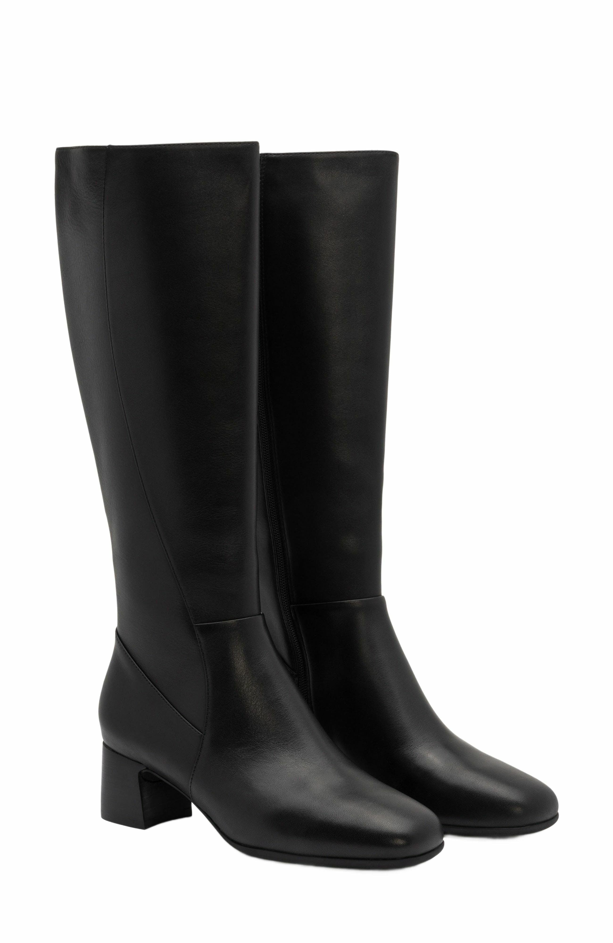 Avenue Tall Boot, Alternate, color, Black Nappa