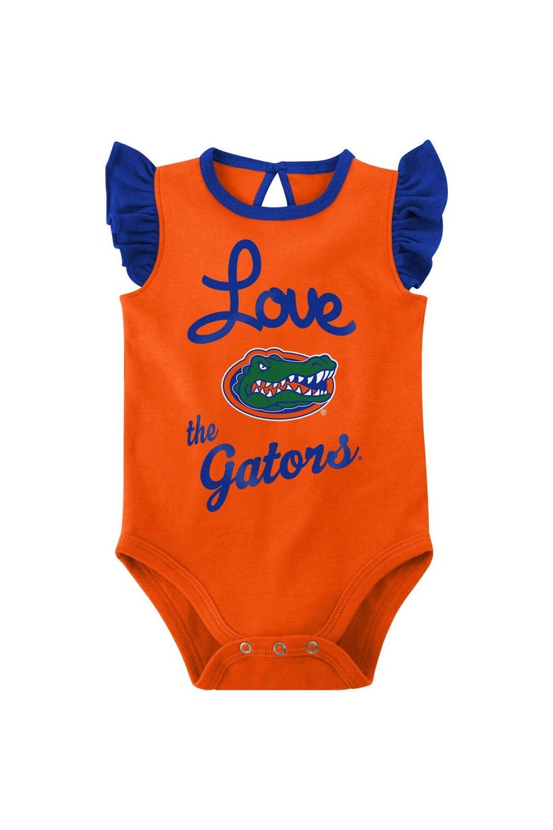Girls Newborn & Infant Royal/Orange Florida Gators Spread the Love 2-Pack Bodysuit Set, Alternate, color, Royal