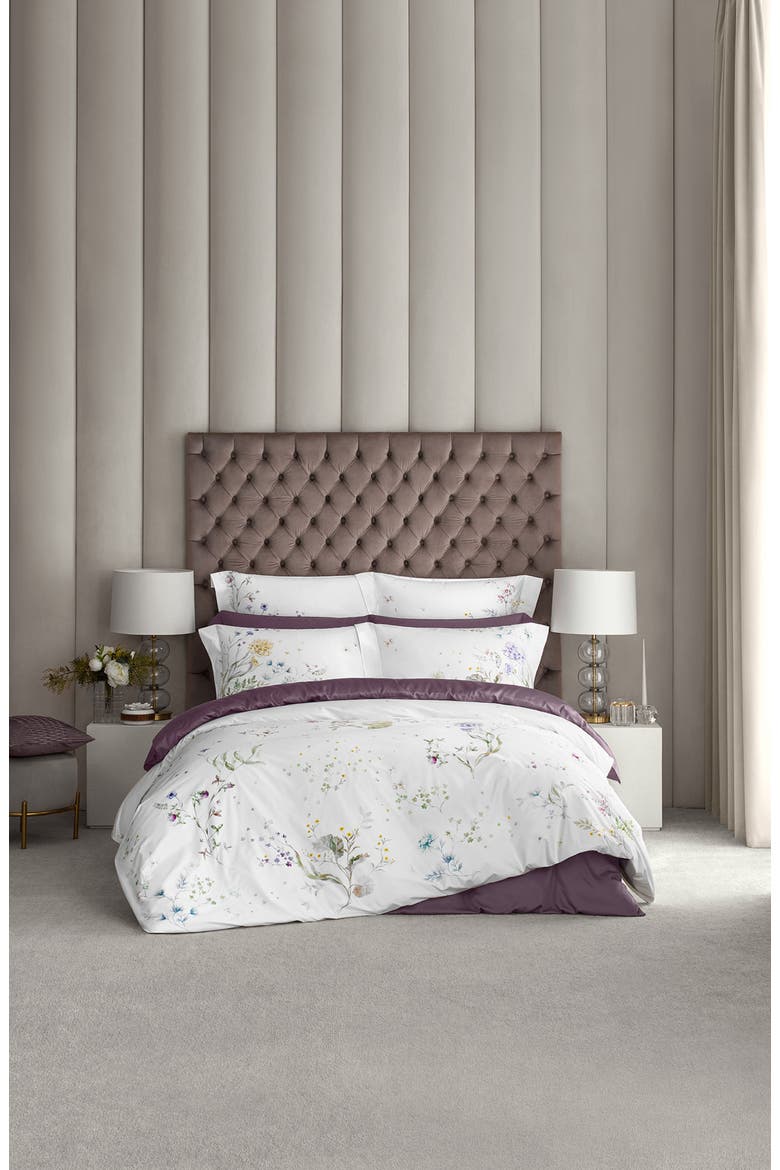 Fleur duvet cover, Alternate, color, White