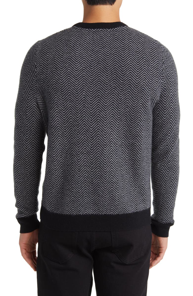 Nordstrom Herringbone Cashmere Crewneck Sweater, Alternate, color,