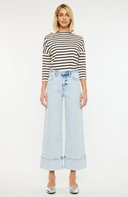 KanCan Kassie Essentials Cropped Wide Leg Jeans