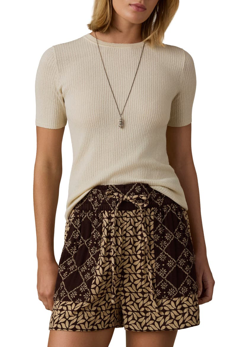 Miramar Linen & Cotton T-Shirt, Main, color, SUMMER SAND