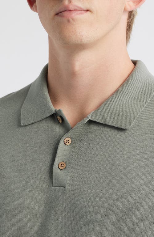 Alex Crane Feather Organic Cotton Polo Sweater In Blue