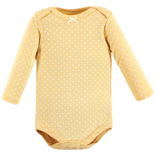 Hudson Baby Essential All-cotton Long-sleeve Bodysuit Triple Pack In Multi