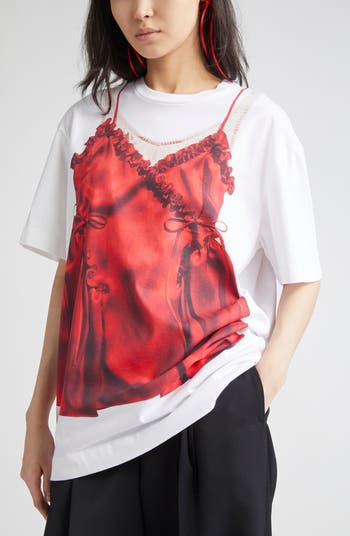 Simone Rocha Negligee Trompe l'Oeil T-Shirt | Nordstrom