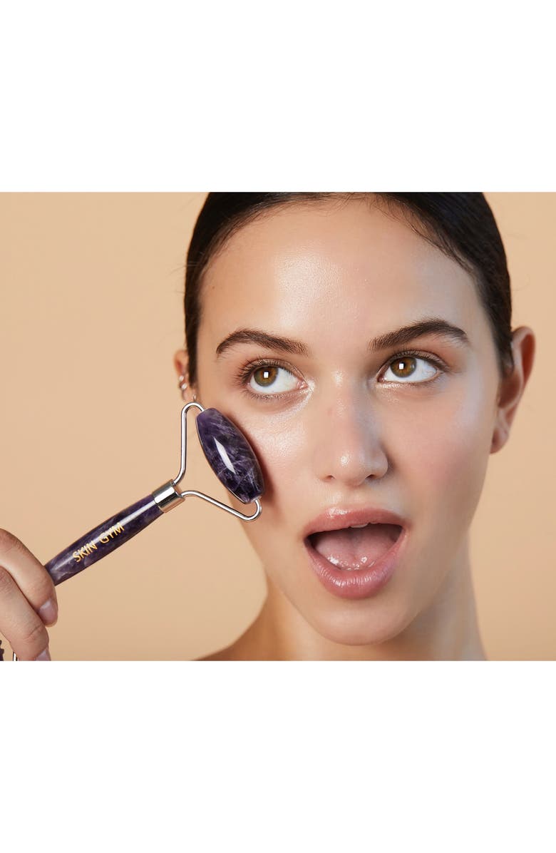 Skin Gym Amethyst 2D Textured & Smooth Facial Roller, Alternate, color, 