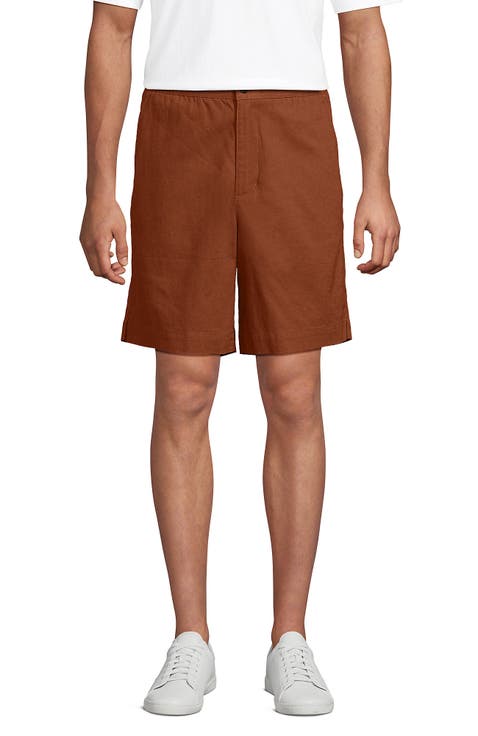 7" Classic Fit Linen Cotton E-Waist Short