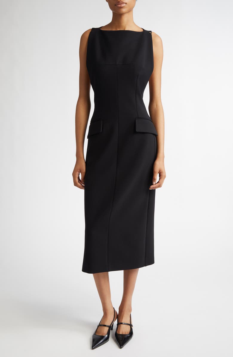 SPORTMAX Jersey Sheath Dress, Main, color, Black