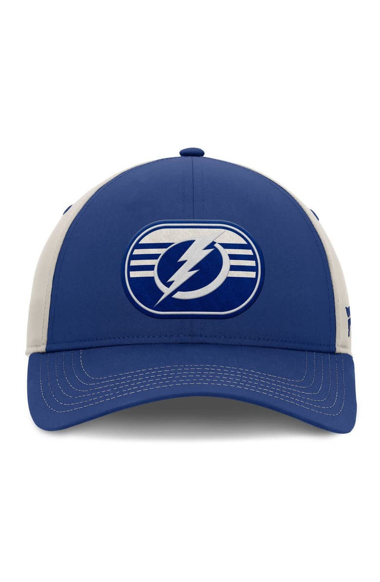 FANATICS Men's  Fanatics  Blue/Gray Tampa Bay Lightning 2025 Stanley Cup Playoffs Locker Room Trucker Adjustable Hat, Alternate, color, 