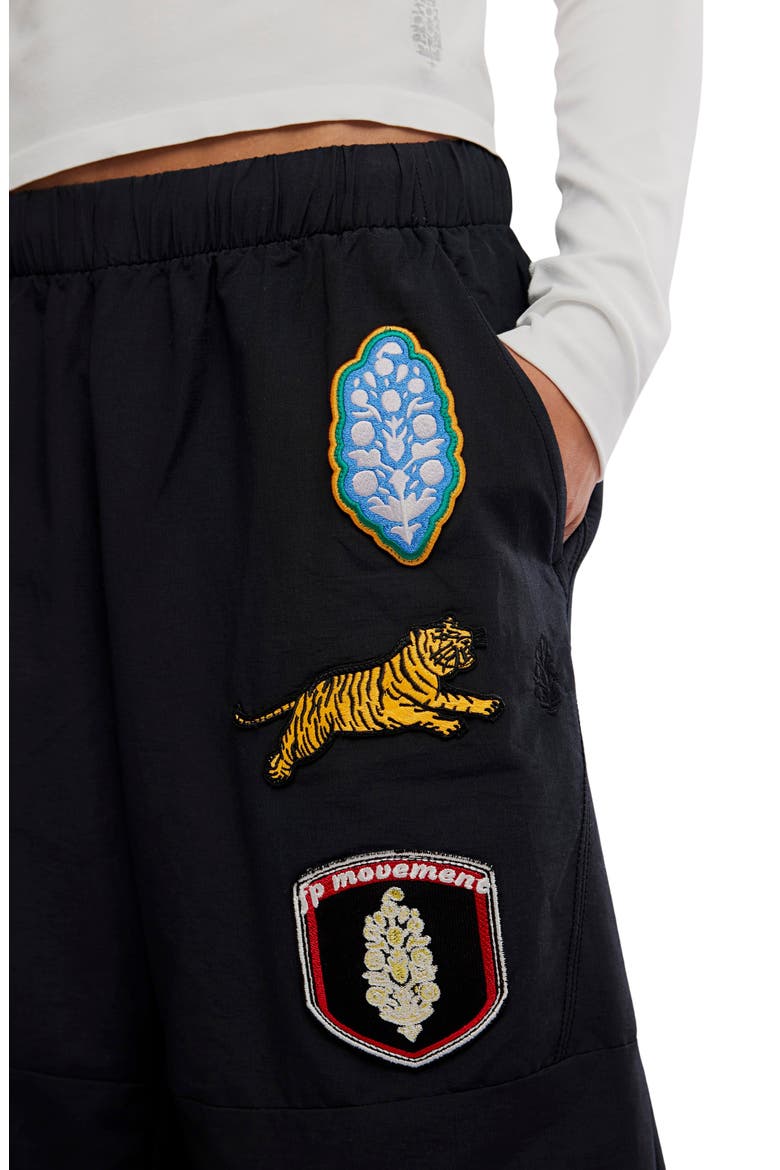 Patched Game Day Pants, Alternate, color, BLACK