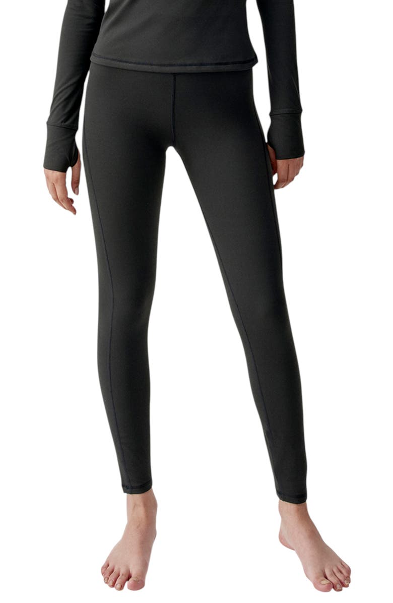 Born Living Yoga Warm Performance High Rise Sport Legging, Main, color, Black