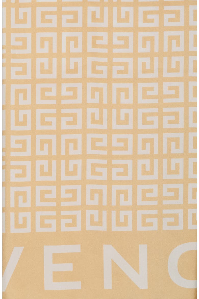4G Logo Silk Square Scarf, Alternate, color, STRAW