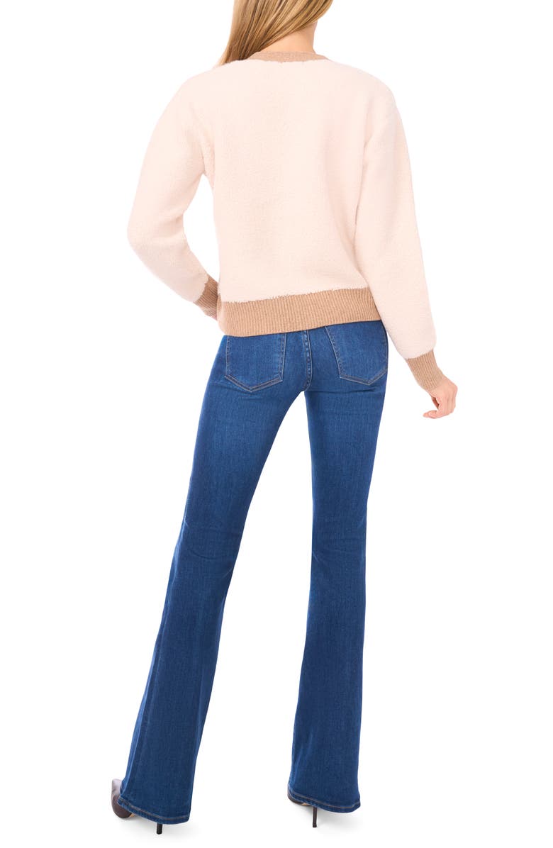 Halogen<sup>®</sup> Colorblock Loop Stitch Cardigan, Alternate, color, Cloud Cream