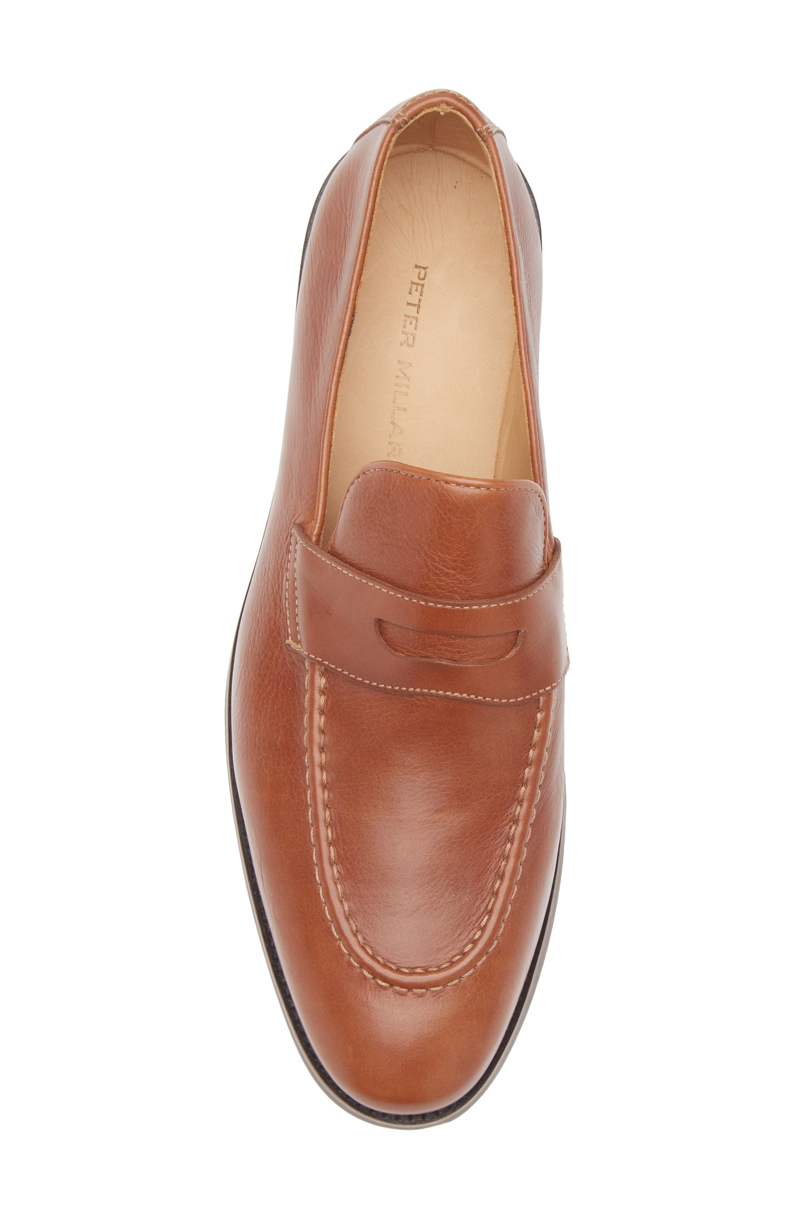 Peter Millar Madison Penny Loafer, Alternate, color, Cognac