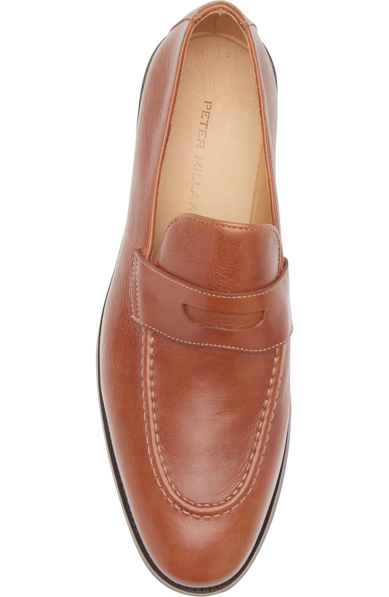 Peter Millar Madison Penny Loafer, Alternate, color, Cognac