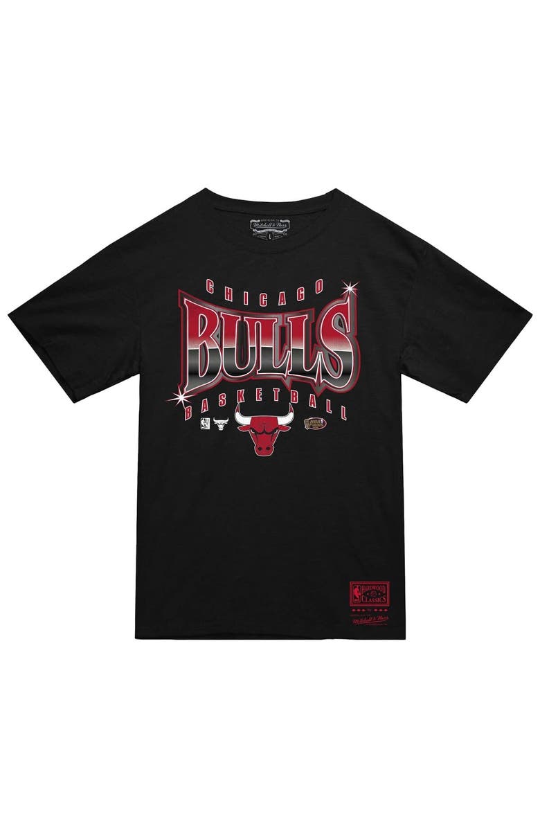 Mitchell & Ness Men's Mitchell & Ness Black Chicago Bulls Worldwide Collection Glow Up T-Shirt, Alternate, color, Black