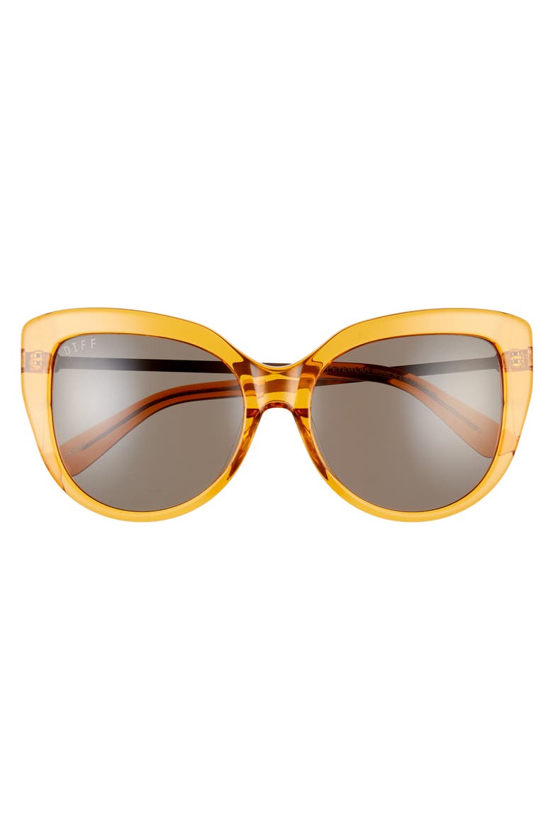 Avery 58mm Cat Eye Sunglasses, Alternate, color, SUNKISSED AMBER/ G15