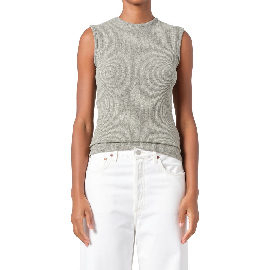 Agolde Binx Tank Celery In Celery (green Heather)