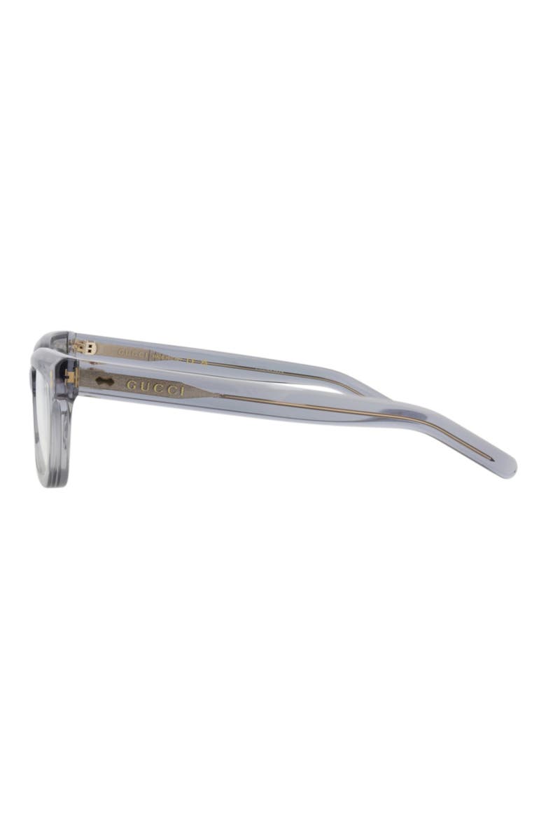 52mm Rectangular Optical Glasses, Alternate, color, GREY GREY TRANSPARENT