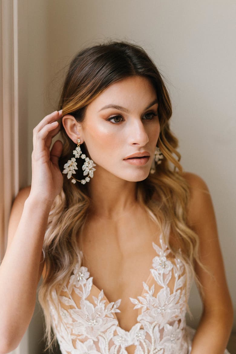 Lola Bridal Earrings, Alternate, color, Gold