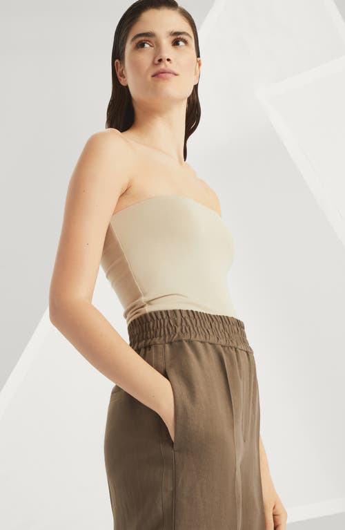 Brunello Cucinelli Brown Linen Blend Trousers In Cocoa