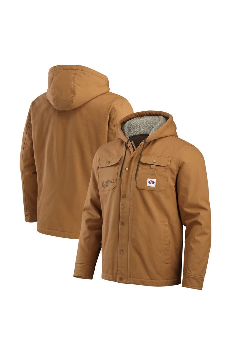 Darius Rucker Collection by Fanatics Men's Darius Rucker Collection by Fanatics Tan San Francisco 49ers Canvas Full-Zip Hoodie Jacket, Alternate, color, 