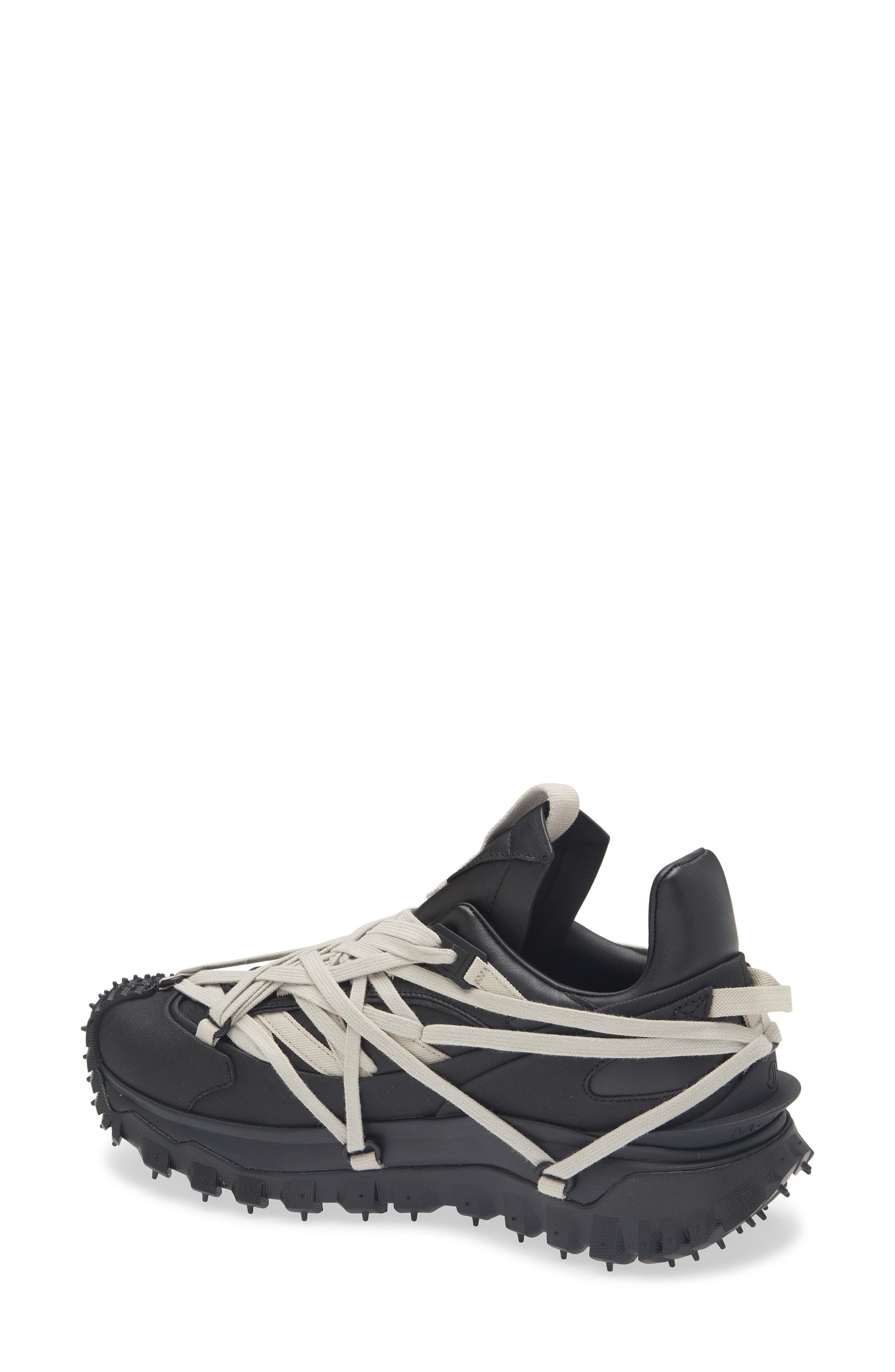 Moncler x Rick Owens Trailgrip Megalace Low Top Sneaker, Alternate, color, Black