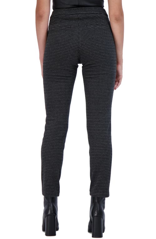 Ookie & Lala Plaid Knit Trousers In Black/grey