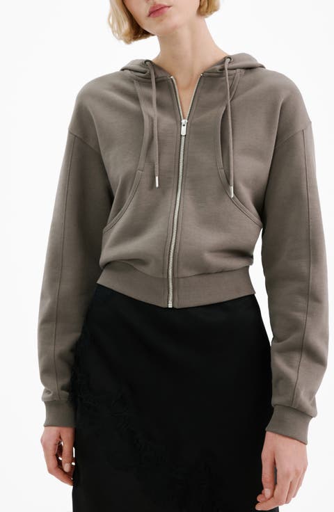 Seamed Terry Zip Hoodie