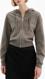 MANGO Seamed Terry Zip Hoodie